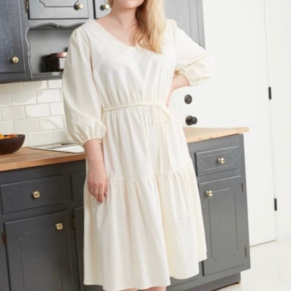 Ava & Viv Tiered Peasant Midi Dress